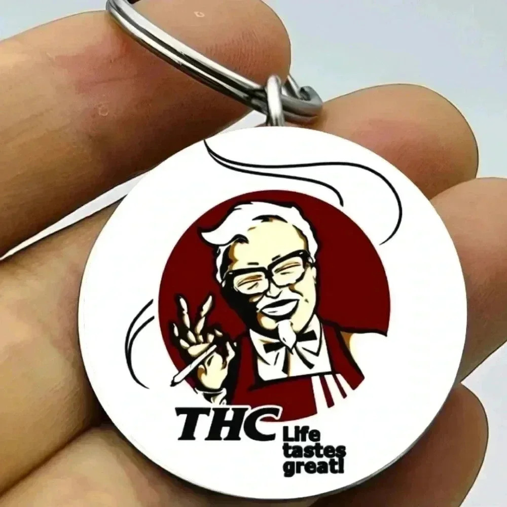 Life tastes better hot funny keychain